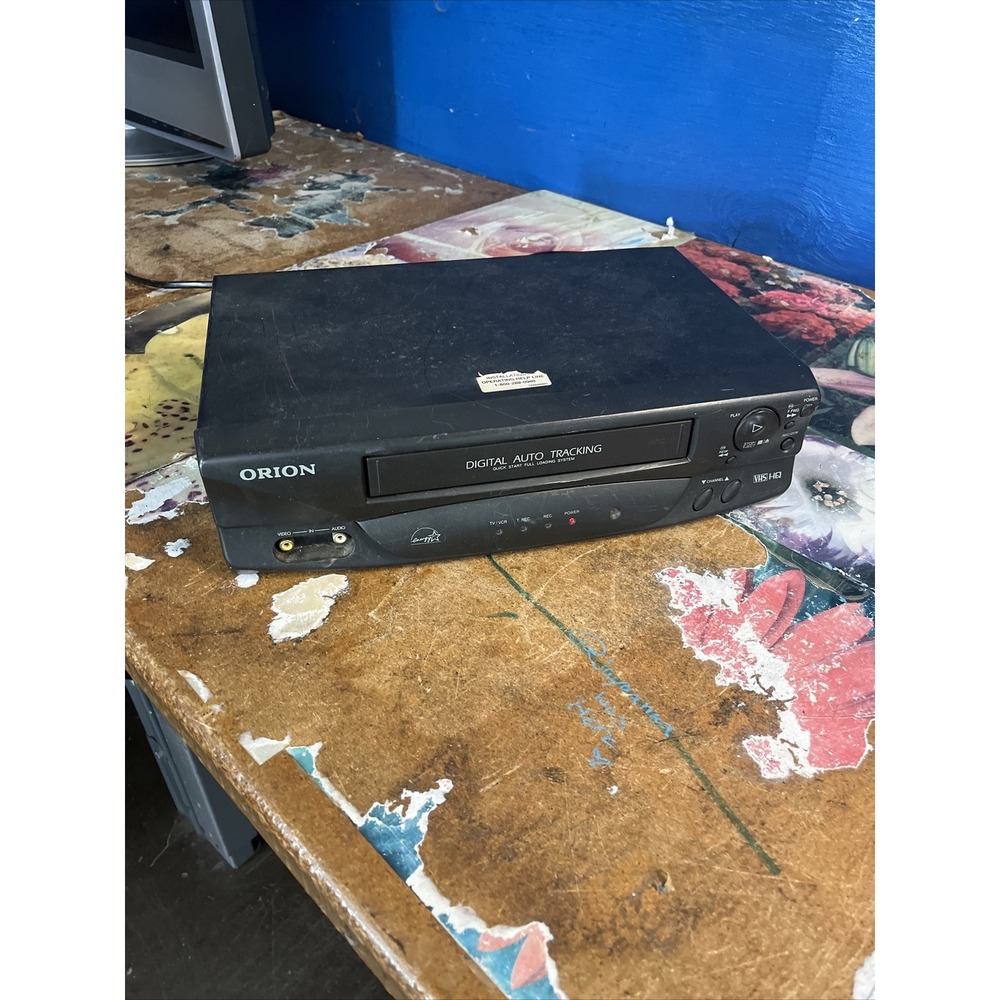 Orion VR0212 VCR VHS Player Recorder Auto Tracking Turns On - Untested No Remote